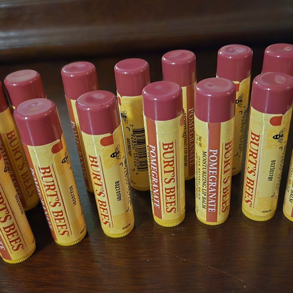 Burt's Bees Pomegranate Lip Balm - Bold Red and Sunny Yellow
